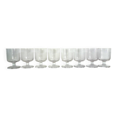 Set of 8 vintage cut crystal water glasses.