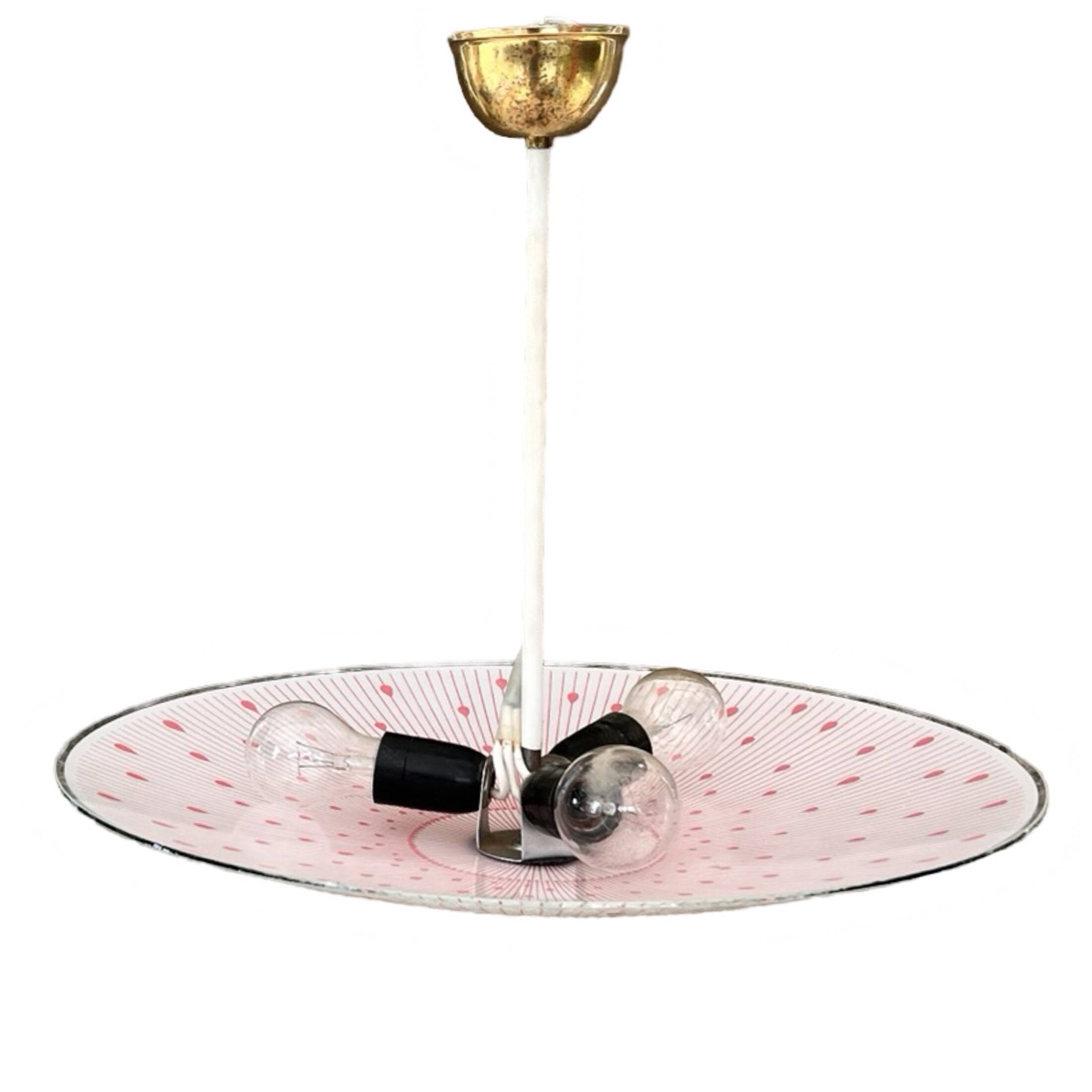 Brusel Napako style ceiling light, Czechoslovakia, 1960s.