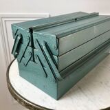 Old blue metal toolbox