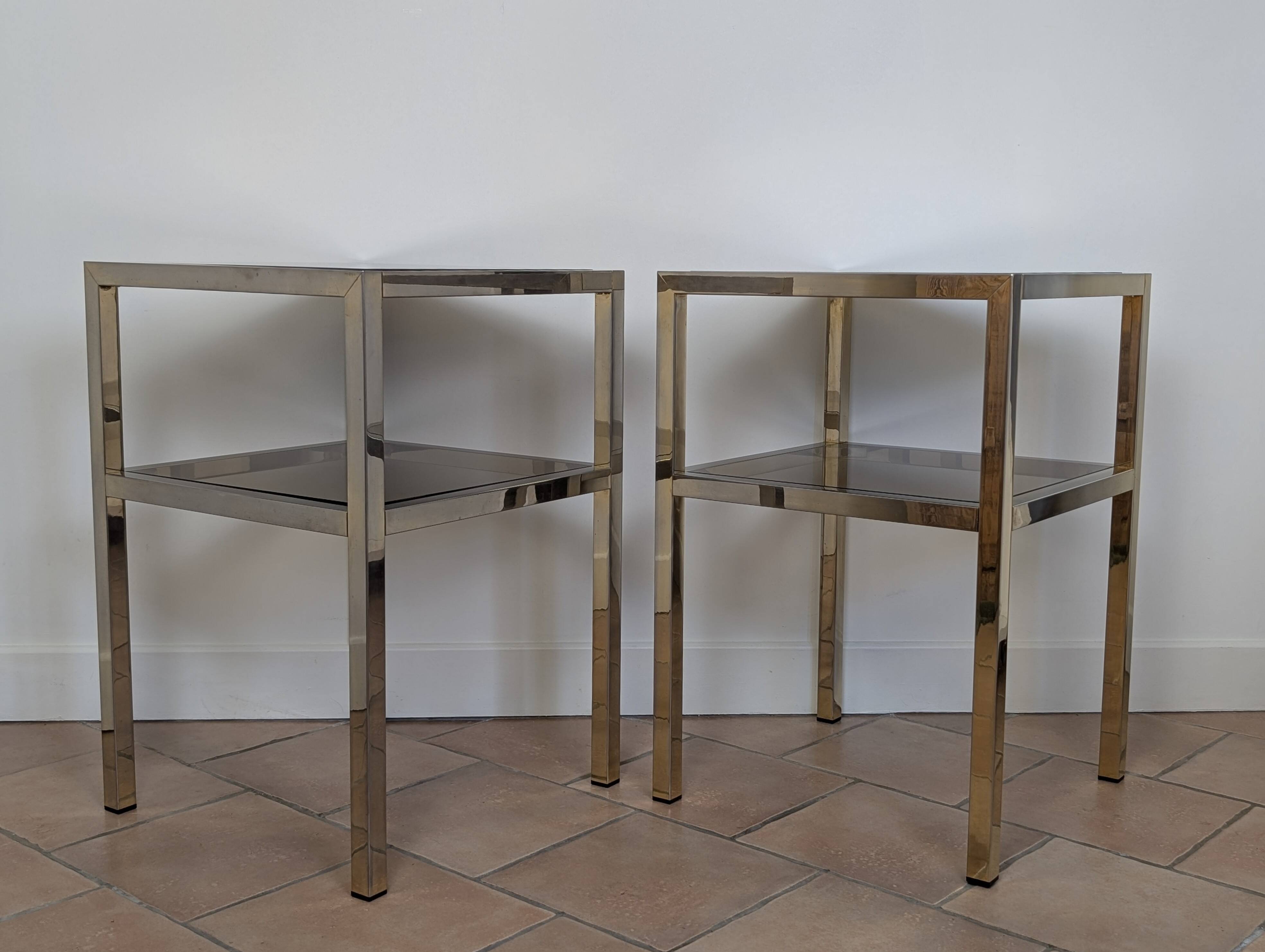Chrome side tables/occasional tables