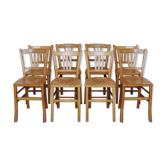 Set of 8 light bistro chairs Luterma
