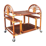Serving rattan trolley L80