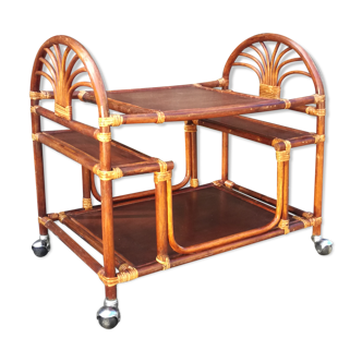 Serving rattan trolley L80