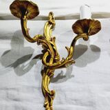 Bronze wall light triplet