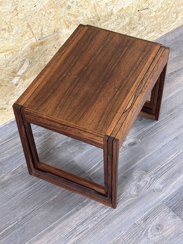 Tables gigognes en teck des années 60 et 70 Illum Wikkelsø pour CFC Silkeborg