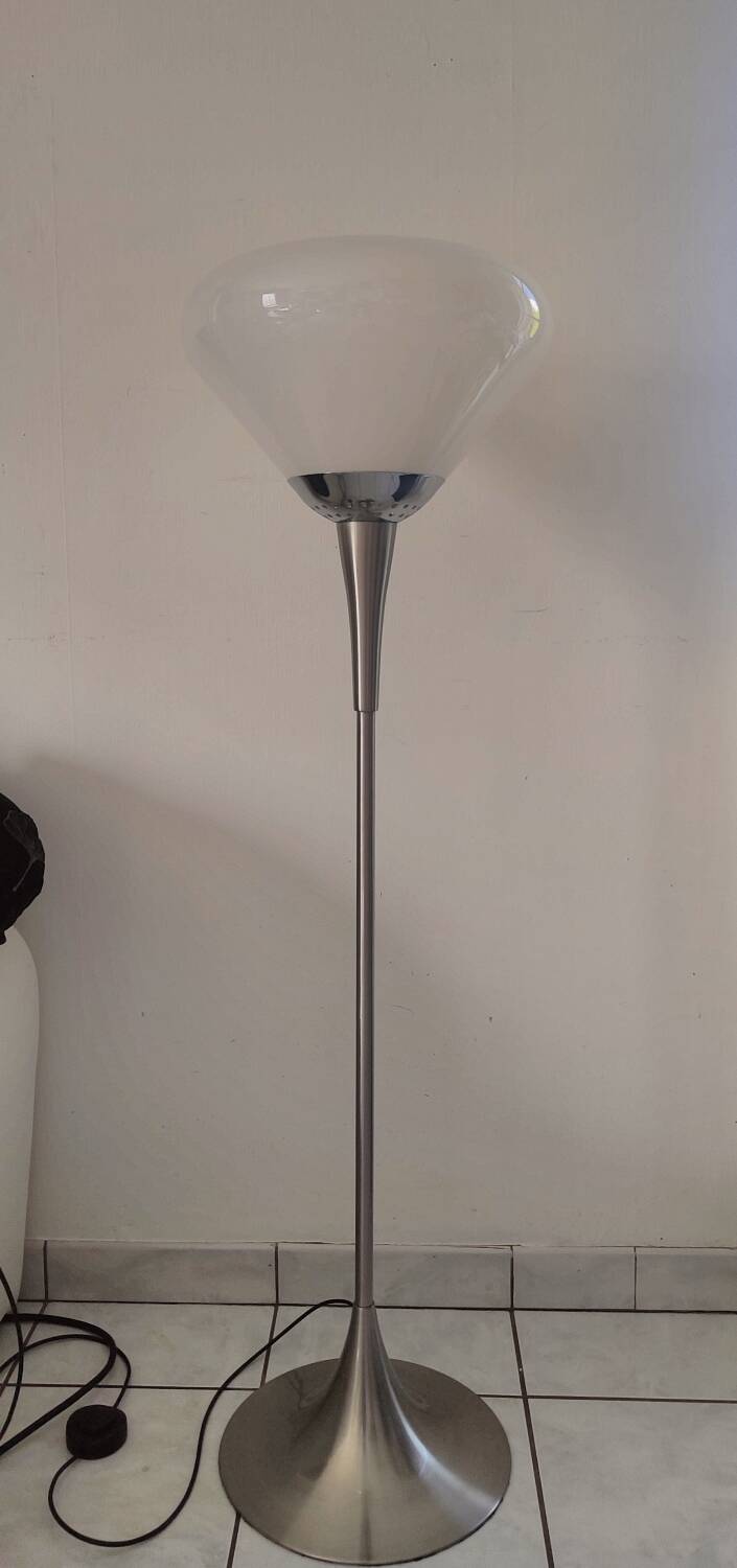 Pair of Italian floor lamps 1980 Murano glass