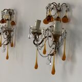 Pair of murano stamps and 1950 crystals