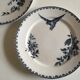 Plates Sarreguemines Hummingbird Earth 19th end railway