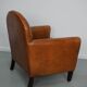 Vintage Dutch leather club chair in cognac color