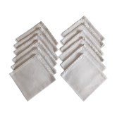 12 serviettes min et coton