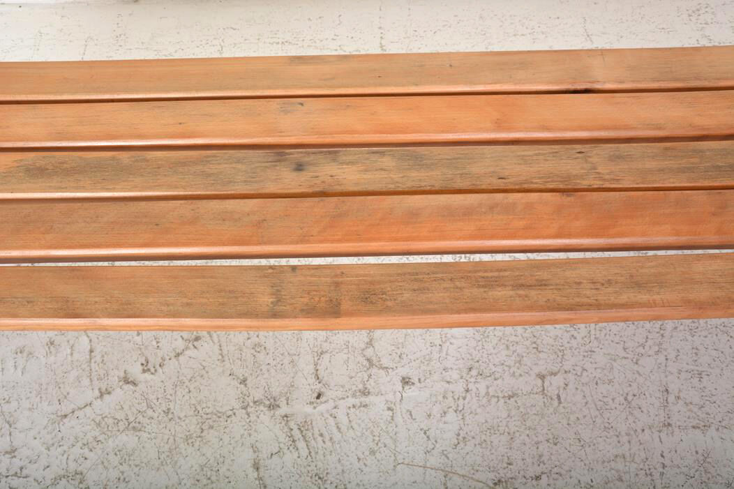Slatted bench dating from the 60s