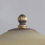 Lampe de table Muller Frères, France, avec pied en laiton et abat-jour en pâte de verre, style Art déco vers 1930