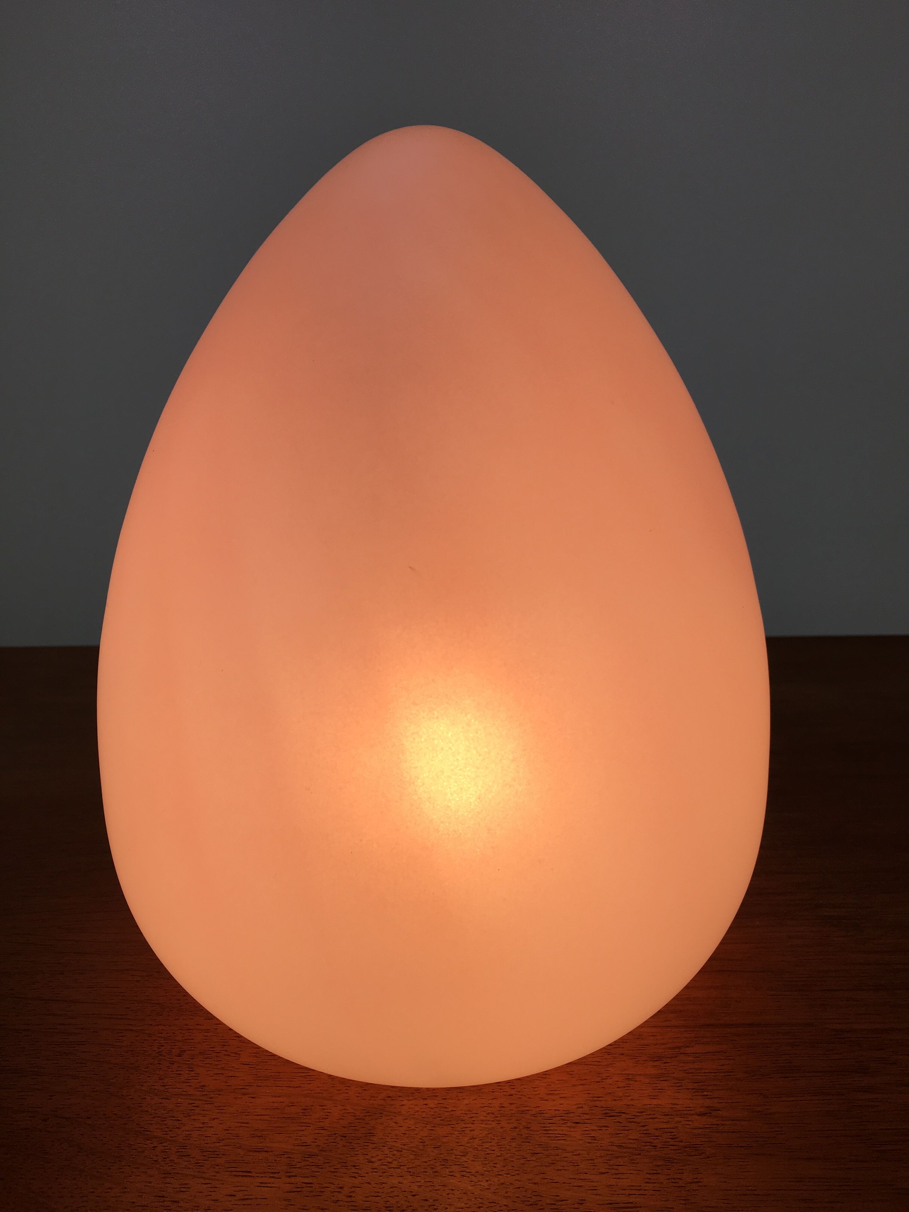 Pink Murano glass egg lamp, 70s