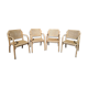Série de 4 chaises cannées vintage années 60