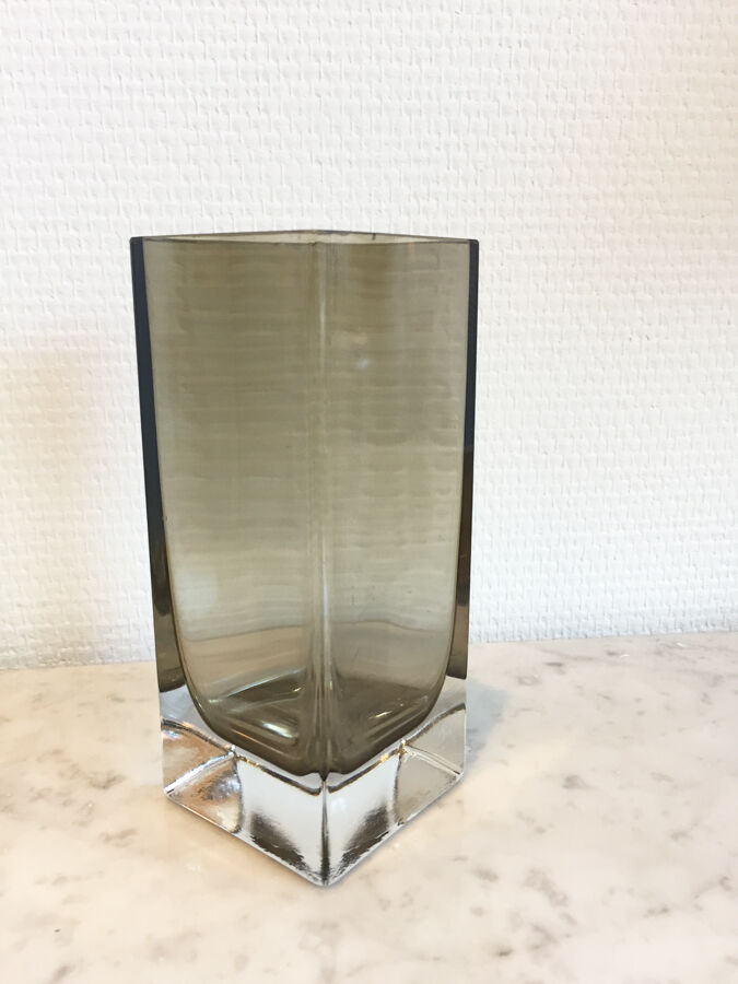 1970 black crystal vase