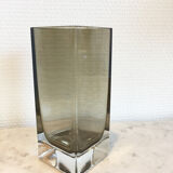 1970 black crystal vase