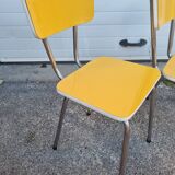 4 chairs formica pop yellow 1970