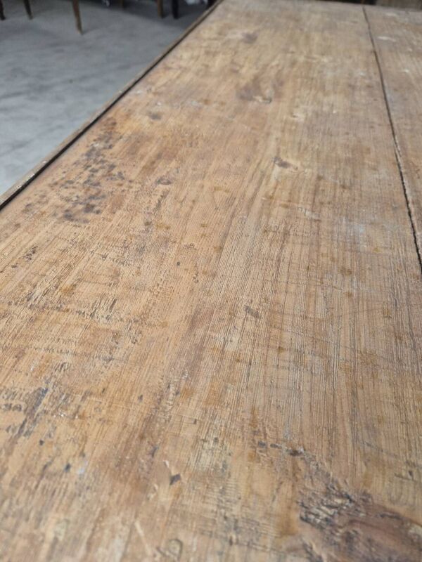 Table de ferme bistrot rustique ancienne 1900 un tiroir- 1m23