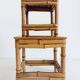 1950s Mid-Century French Bamboo and Wood Plant Pedestals, Hand-Crafted