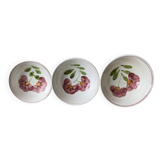 Set of 3 hand-painted ceramic salad bowls STOVIT model HARIBO