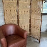 Bamboo and macramé screen 1970, screen