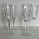 6 crystal champagne flutes