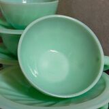 Six opaline cups