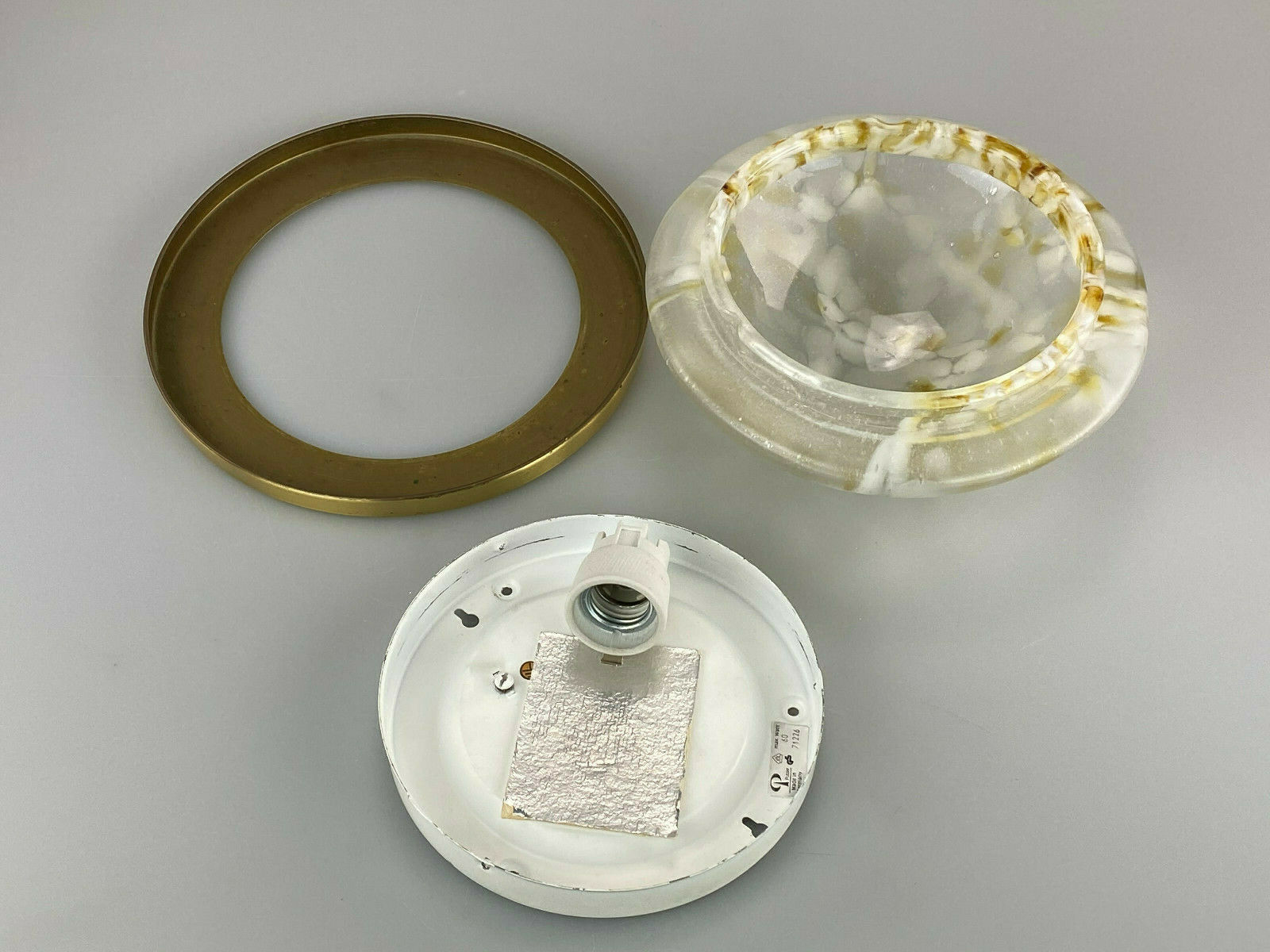 70s Peill & Putzler Plafoniere ceiling lamp glass space design lamp 70s