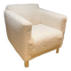 Fauteuil bouclette blanc