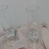 Set of 6 crystal flutes