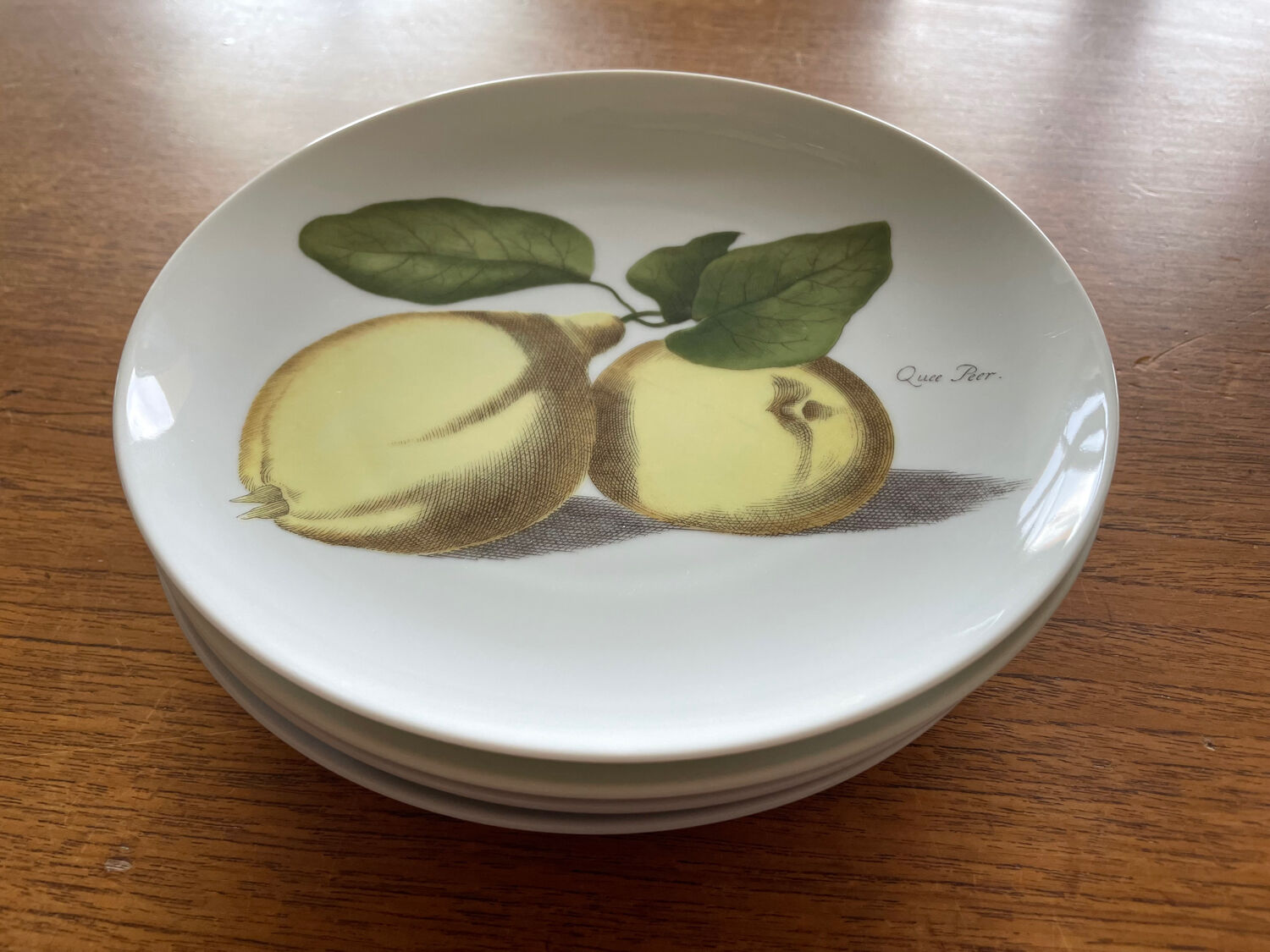 Set of 4 Vintage Hutschenreuther Fruit Dessert Plates 20cm, Side Plate