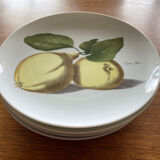 Set of 4 Vintage Hutschenreuther Fruit Dessert Plates 20cm, Side Plate
