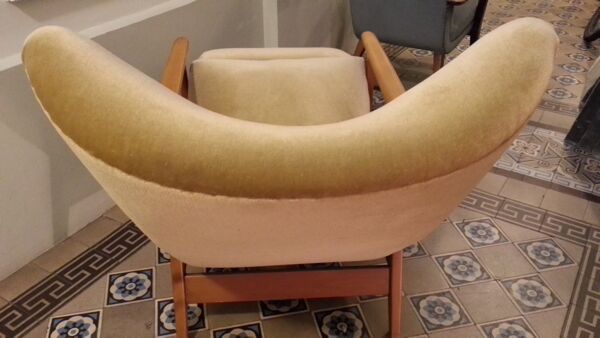 Fauteuil bergere scandinave  Relax wingback chair années 50 60 scandinave