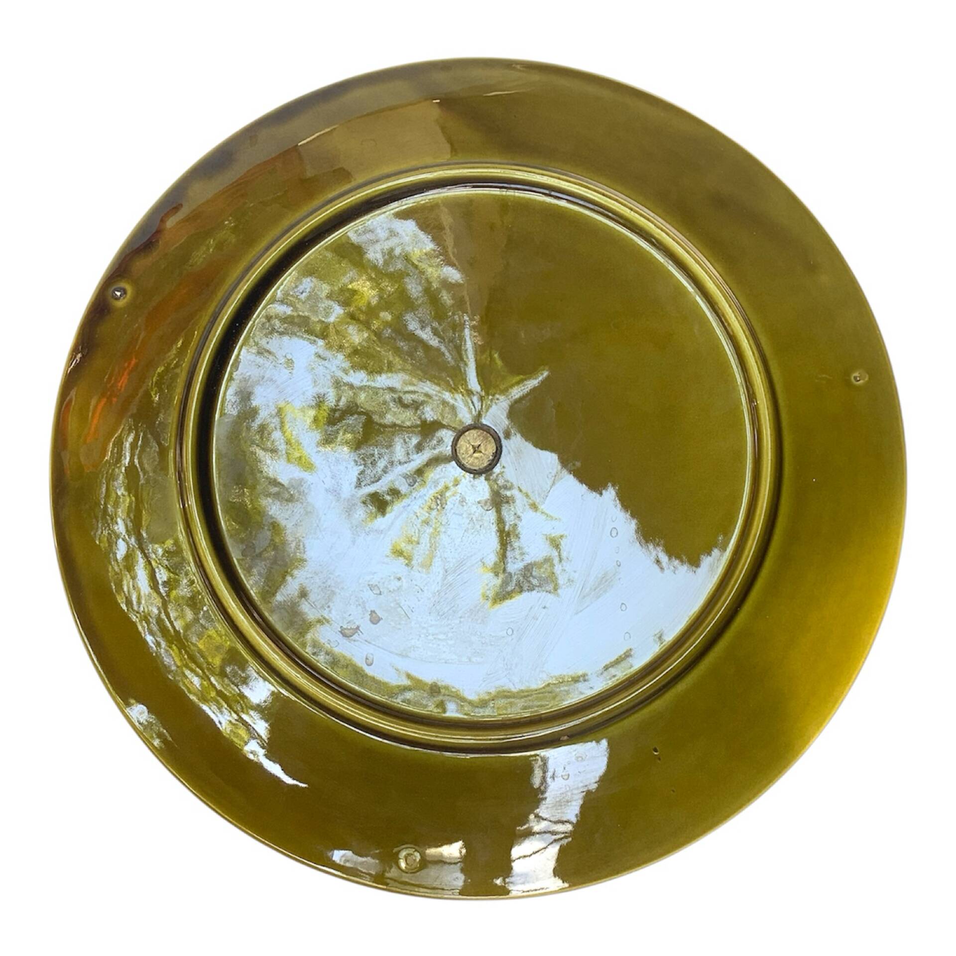 Enamelled Earthenware Cheese Plate GIEN