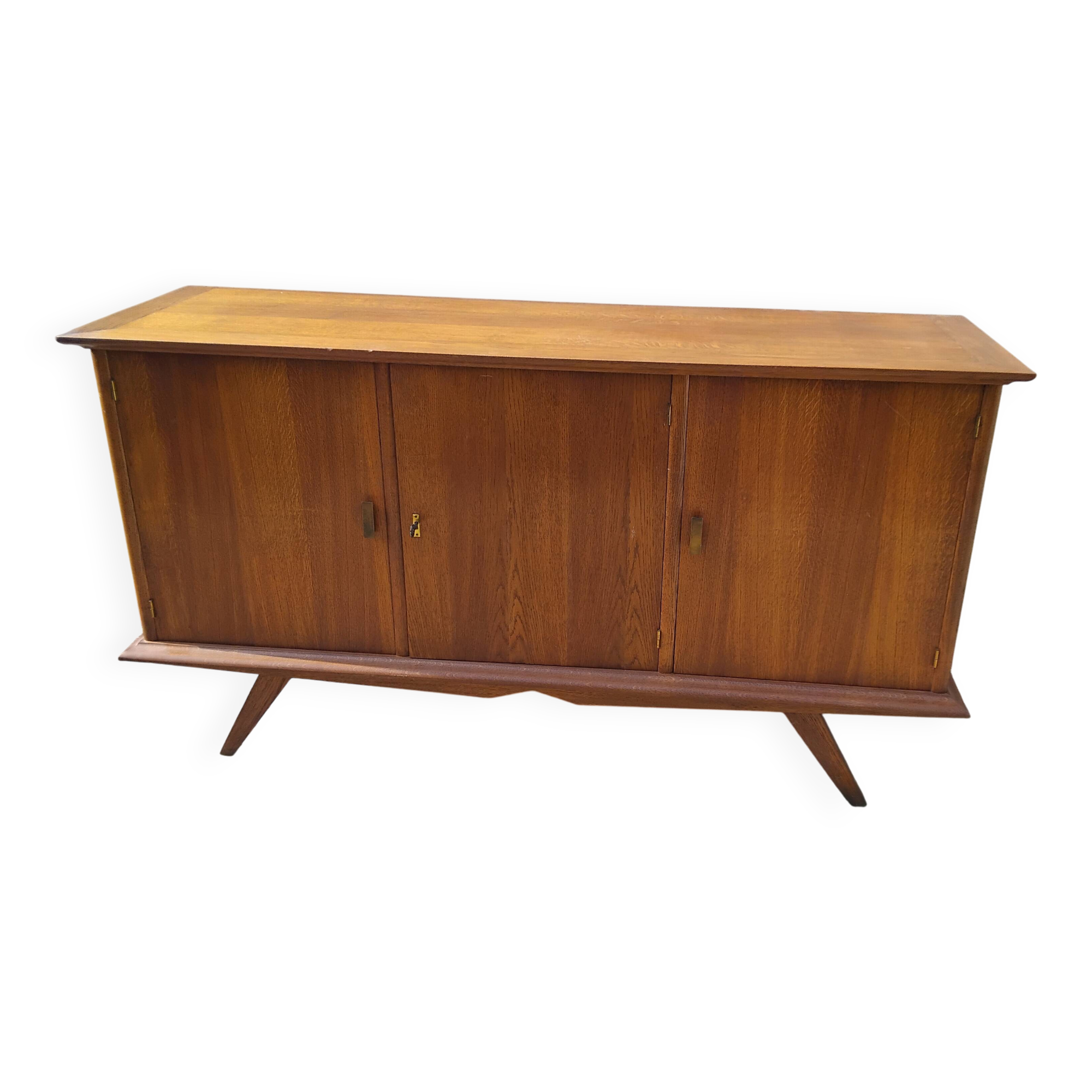 Buffet bas enfilade vintage pieds compas année 50 60