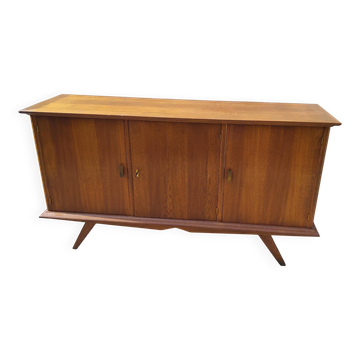 Buffet bas enfilade vintage pieds compas année 50 60