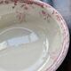 Antique Lunéville earthenware basin/salad bowl, Printanier pattern, red