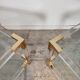 Set of 2 coffee tables in acrylic glass and brass, 1970s