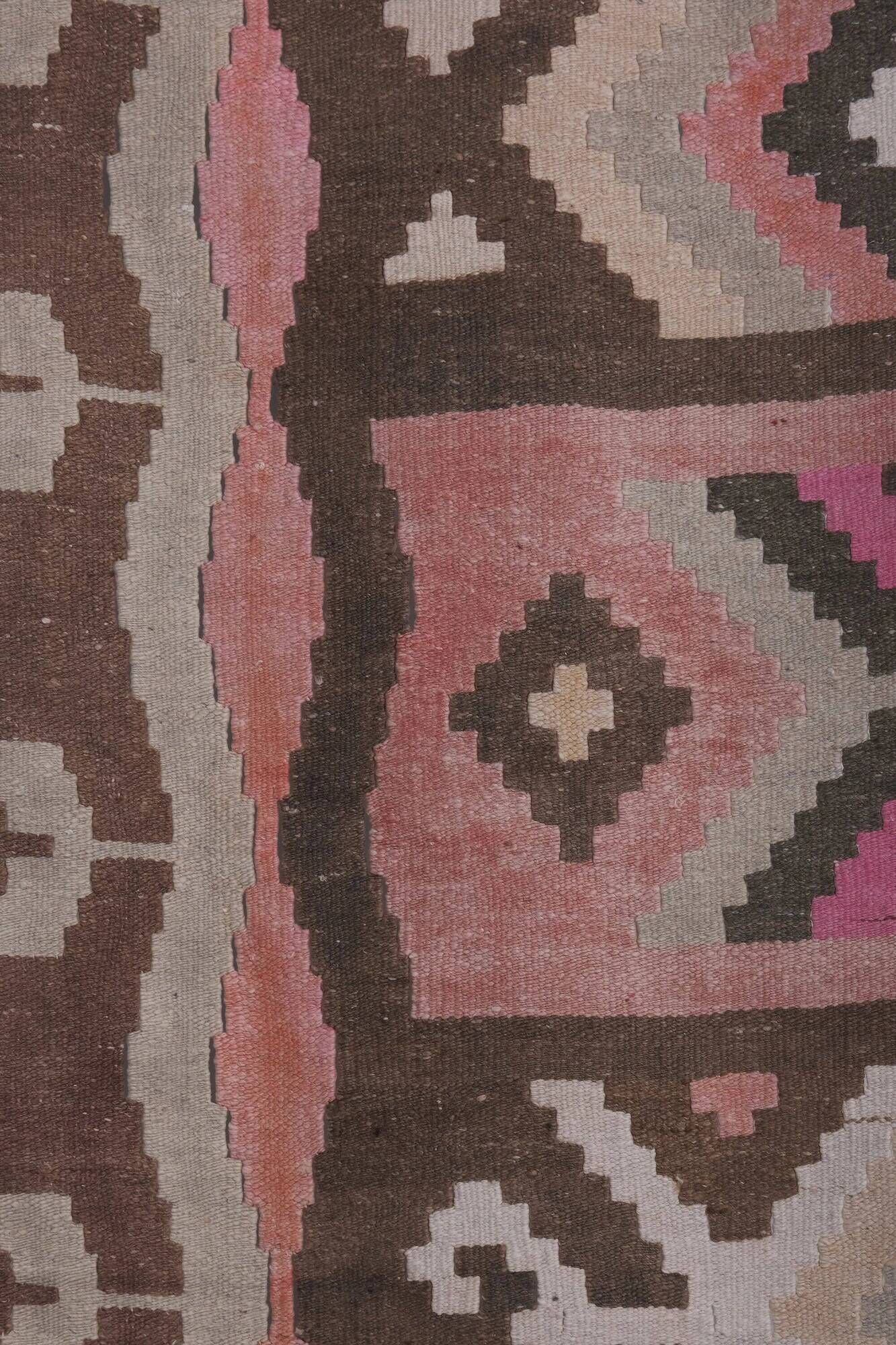 Vintage Turkish hallway rug 74x631 cm