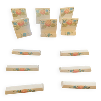 Porcelain nameplate and knife holder