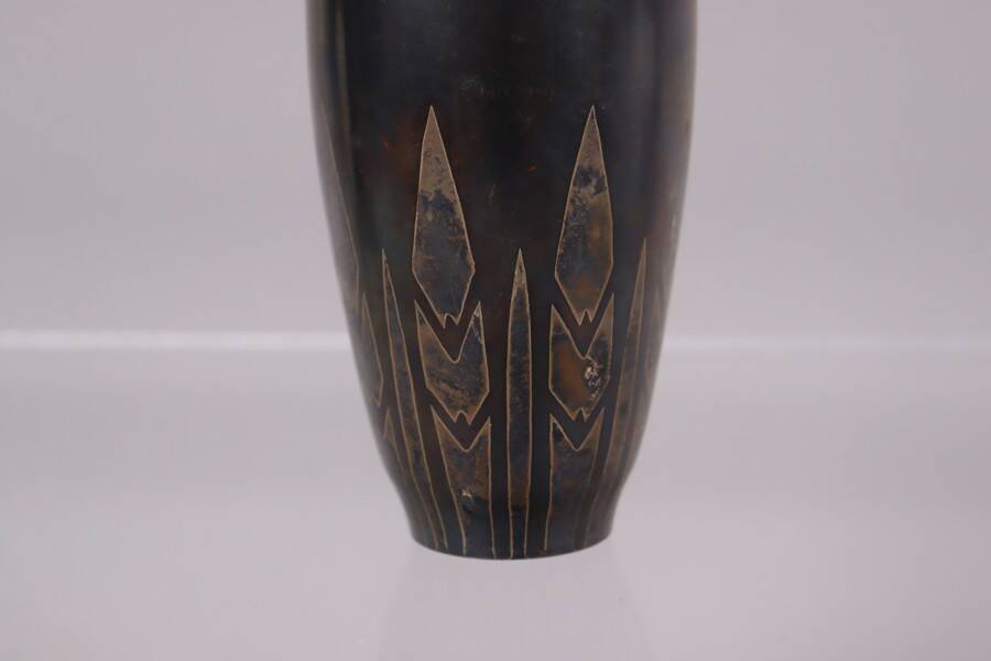 Art Deco brassware vase