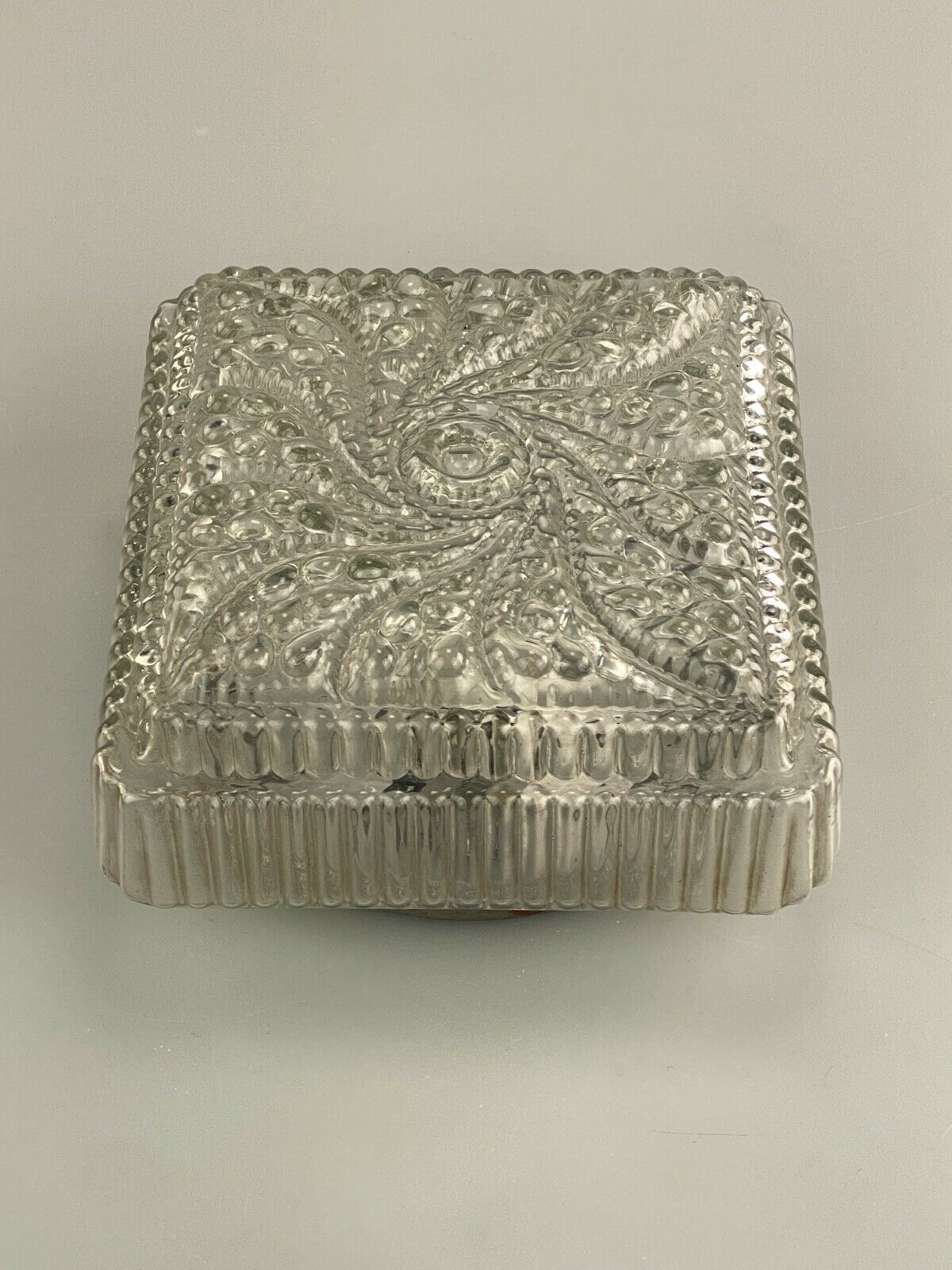 60s 70s Lamp Plafoniere Flush Mount Glass Space Age Design 70s