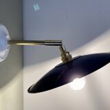 Vintage lampshade wall light in enamelled sheet metal (ref 2)