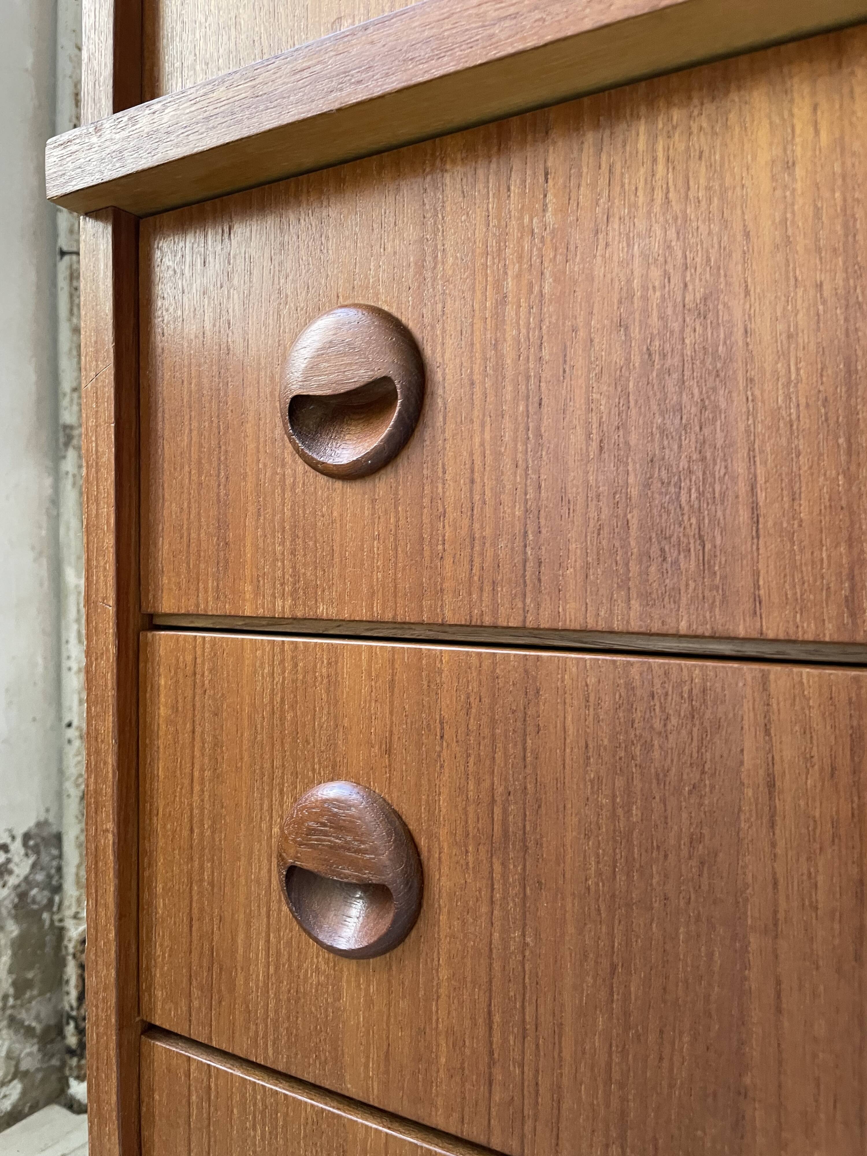 Modernist teak secretary desk, 1950s