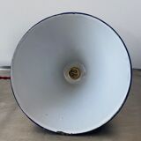 Lot 2 industrial suspensions blue emaillees 20 cm