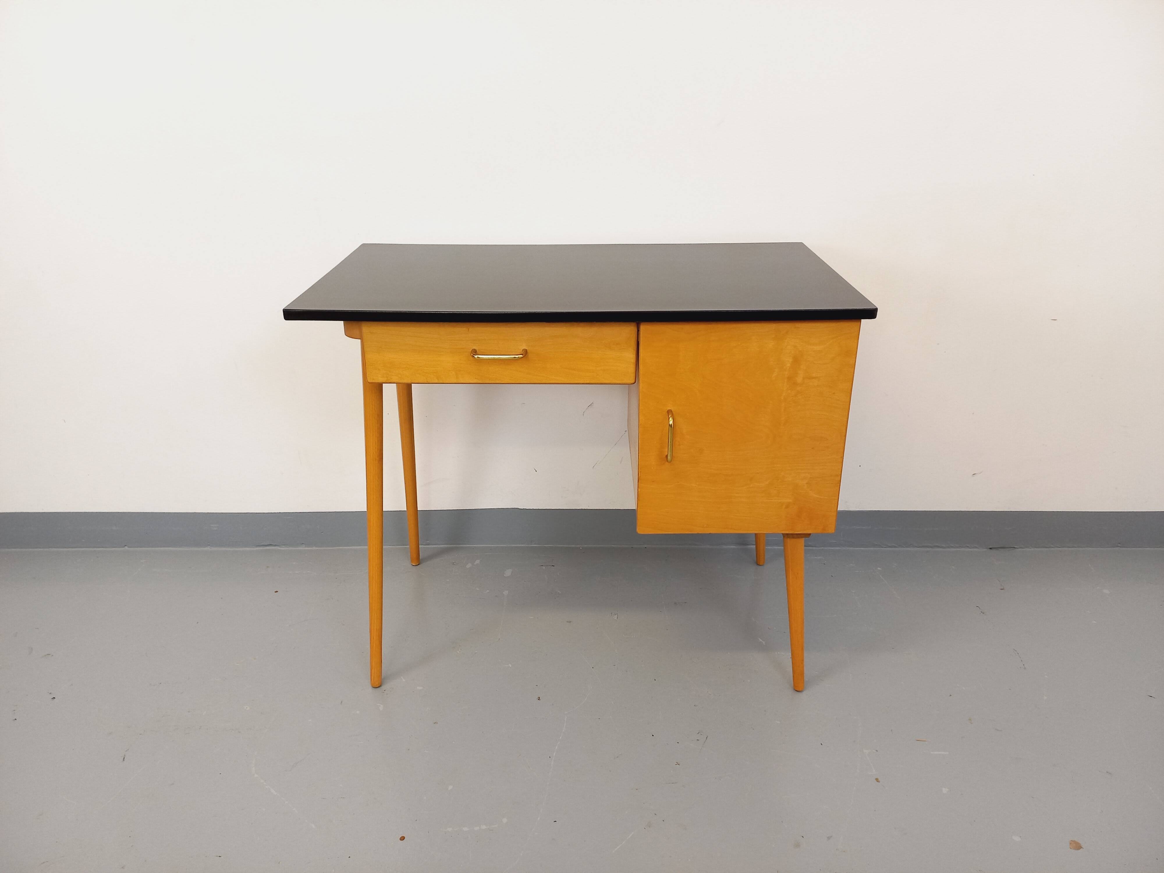 Baumann vintage wooden desk from the 1950s
