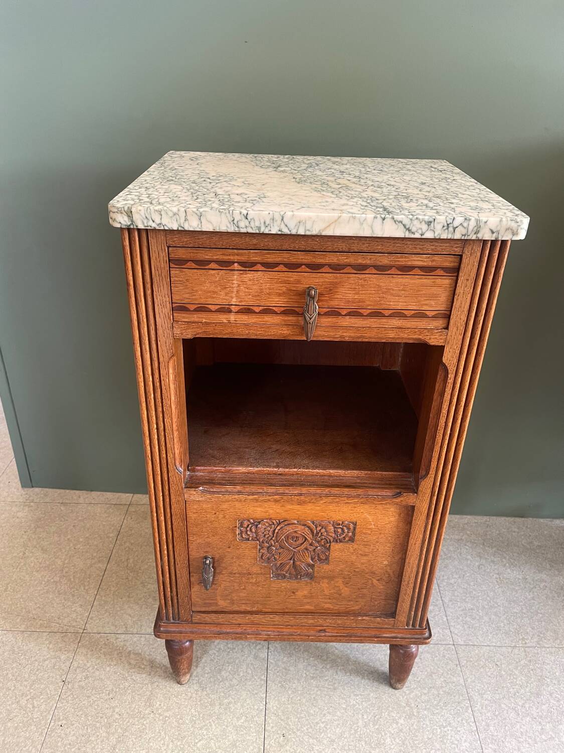 Art deco bedside table, art deco side table