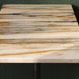 Art Deco console in onyx and steel