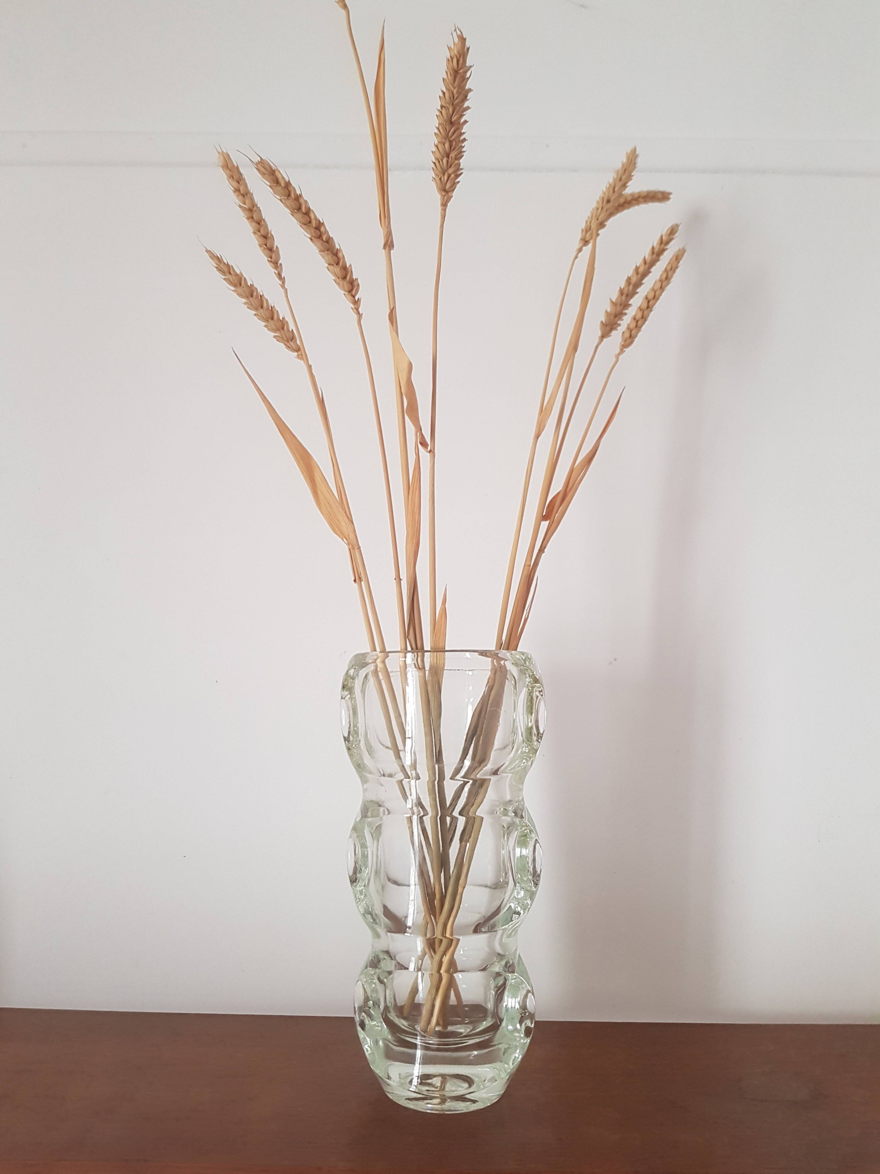 70s molded glass vase