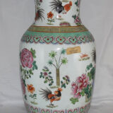 Ancient Chinese vase Rose family early 20th century